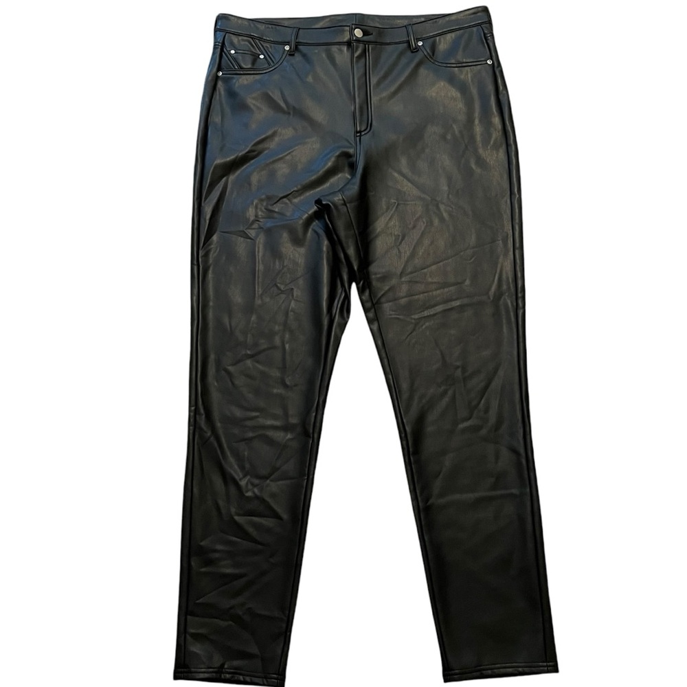 Bagatelle Collection Black FAux Leather Slim Jean XL